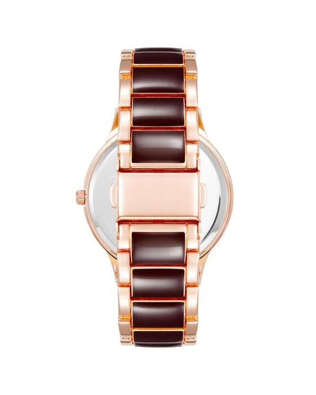 Rose Gold Analog Fashion Wristwatch One Size Women