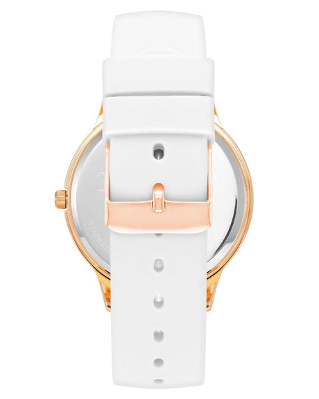 Rose Gold Analog Fashion Watch with Rhine Stone Facing One Size Women