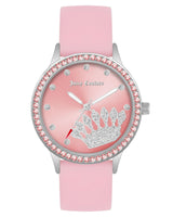 Silver Analog Fashion Watch with Rhine Stone Facing One Size Women