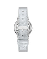 Silver Analog Fashion Watch with Rhinestone Facing One Size Women
