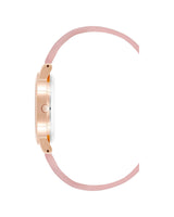Gold Analog Quartz Fashion Watch with Rhinestone Detail One Size Women