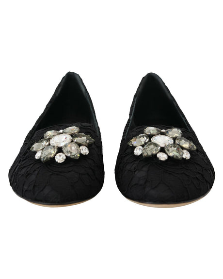 Dolce &amp; Gabbana Elegant Vally Lace Flat Shoes 35 EU Women