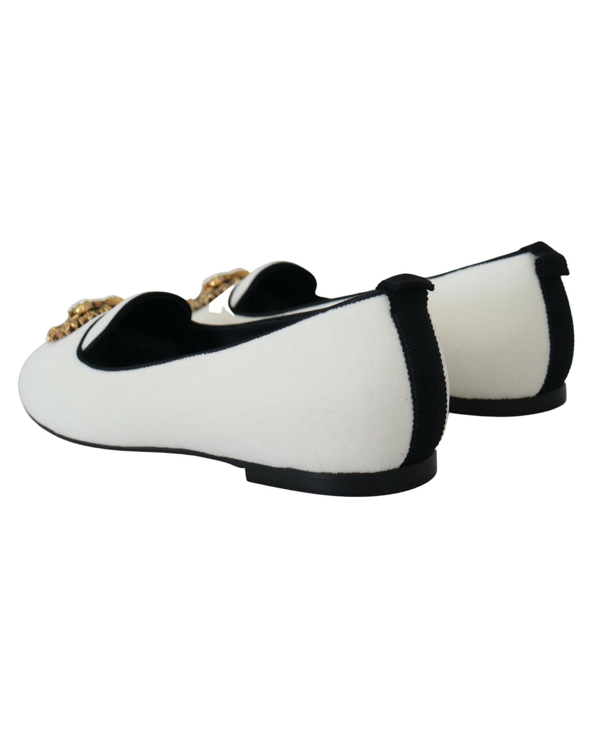 Brand New Dolce &amp; Gabbana Loafers with Gold Devotion Detail 36.5 EU Women