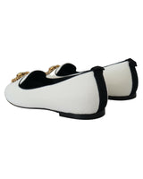 Brand New Dolce &amp; Gabbana Loafers with Gold Devotion Detail 36.5 EU Women
