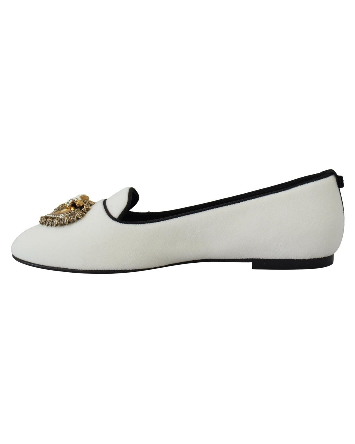 Brand New Dolce &amp; Gabbana Loafers with Gold Devotion Detail 36.5 EU Women