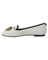 Brand New Dolce &amp; Gabbana Loafers with Gold Devotion Detail 36.5 EU Women
