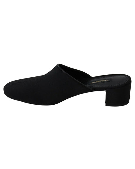 Gorgeous Dolce &amp; Gabbana Black Grosgrain Slide Sandals 35 EU Women