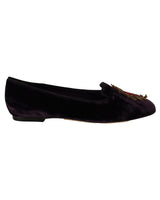 Dolce &amp; Gabbana Jacquard Loafers Flats with DG Heart Appliques 36 EU Women