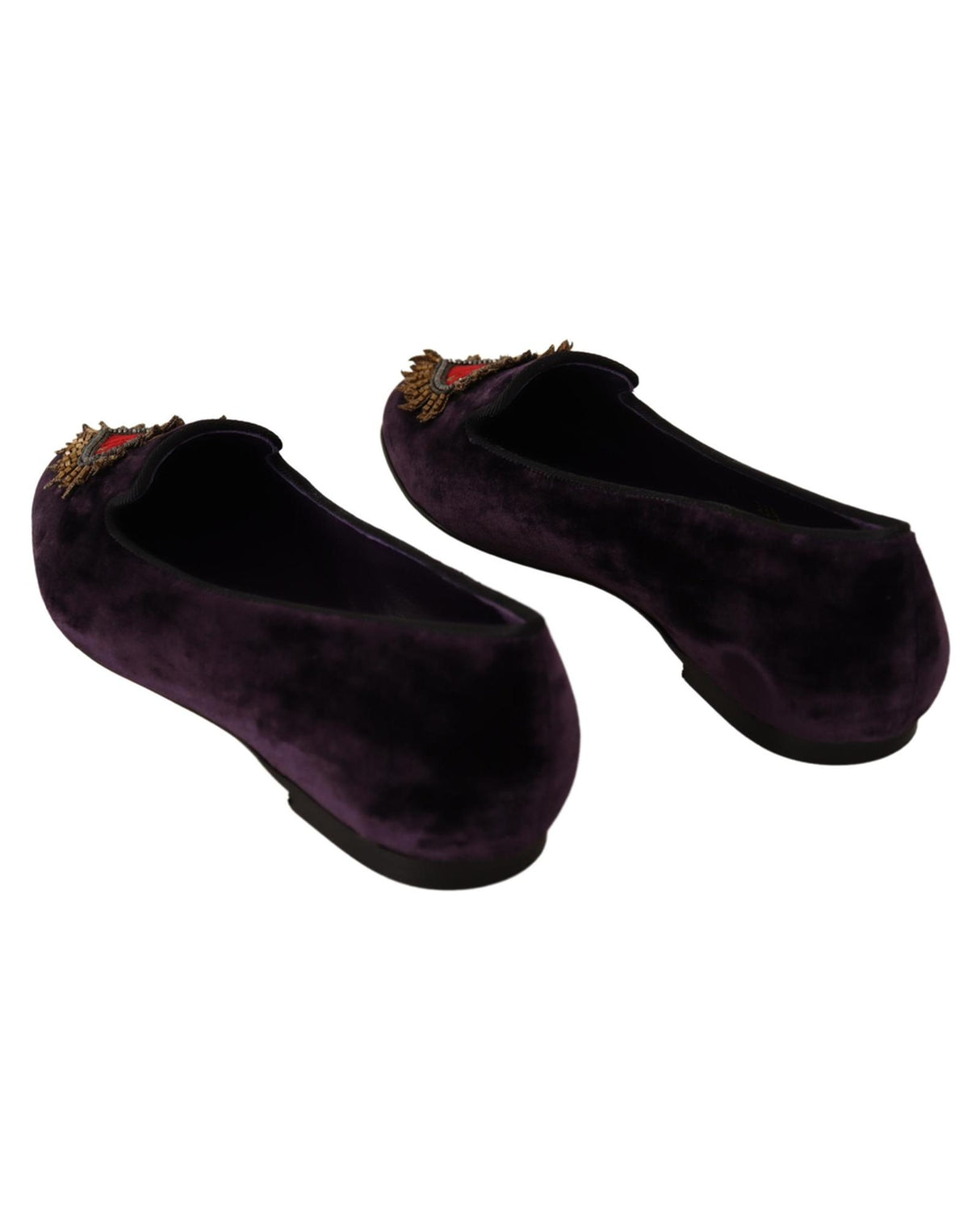 Dolce &amp; Gabbana Jacquard Loafers Flats with DG Heart Appliques 36 EU Women