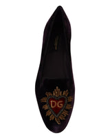 Dolce &amp; Gabbana Jacquard Loafers Flats with DG Heart Appliques 36 EU Women