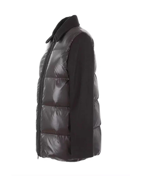 Gray Jacket with Black Sleeves and Collar 42 IT Women