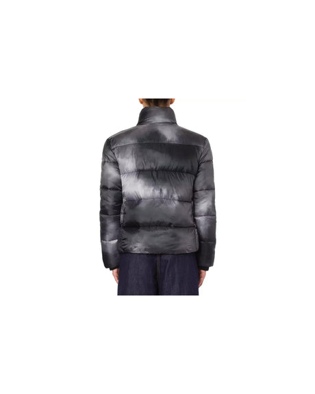 High Collar Down Jacket with Logo Patch 40 IT Women