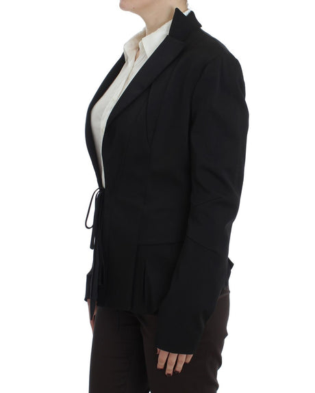 Black Stretch Blazer Jacket 42 IT Women