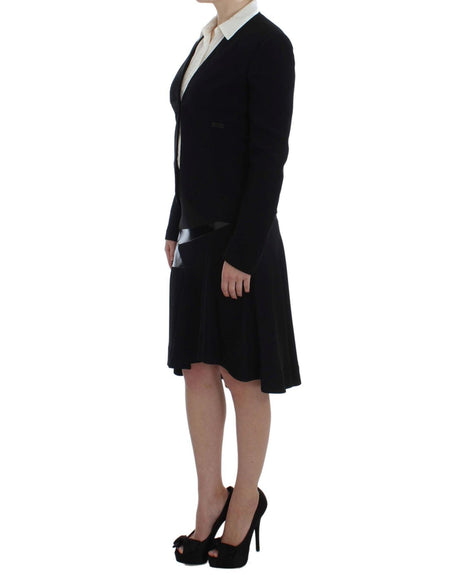 Two Piece Skirt Suit with Hook Closure and Logo Details 42 IT Women