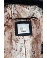 Womens Stretch Jacket with High Collar and Animal Print Lining XL Women