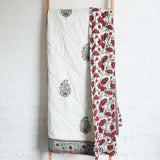 Kaner Coverlet Bedspread Quilt Bed Doona - Ruby (Queen 210cm x 210cm Size)