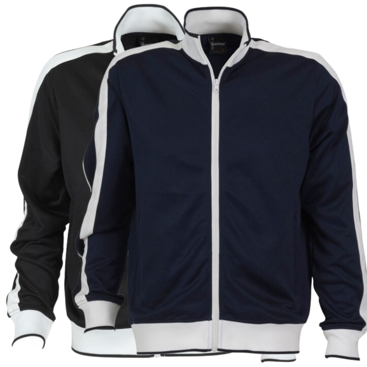Mens Varsity Track Top Jacket Tracksuit Warm Winter Jumper Long Sleeve