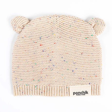 Babies + Kids Bear Knitted Beanie Hat - Carmel - 12-24 Months