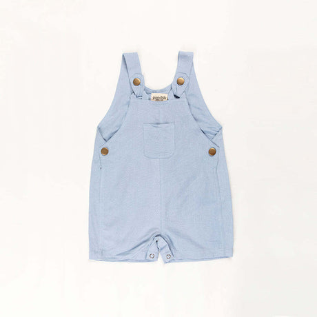 Babies + Kids - Cotton Dungaree Overalls - Capri Blue