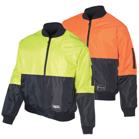 3M Flyer Fully Waterproof Bomber Jacket Hi Vis Work Quilted Lining