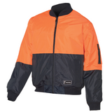 3M Flyer Fully Waterproof Bomber Jacket Hi Vis Work Quilted Lining - Orange - 6XL (132)