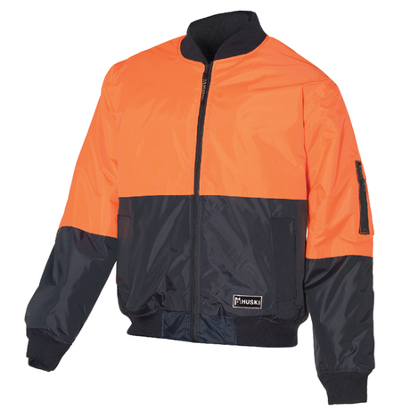 3M Flyer Fully Waterproof Bomber Jacket Hi Vis Work Quilted Lining - Orange - 6XL (132)