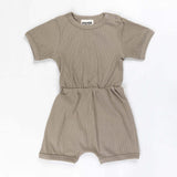 Babies + Kids - Ribbed Cotton Romper - Artichoke Green
