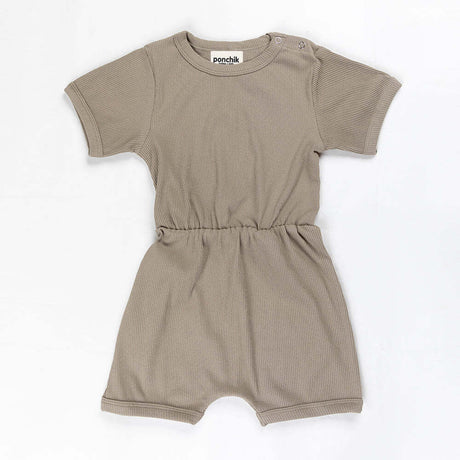 Babies + Kids - Ribbed Cotton Romper - Artichoke Green