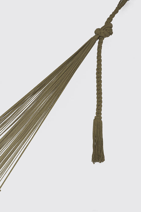 Outdoor undercover cotton  hammock with hand crocheted tassels King Size Cedar