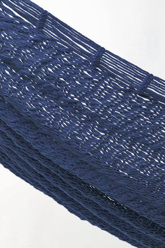 Outdoor undercover cotton  hammock King size Blue