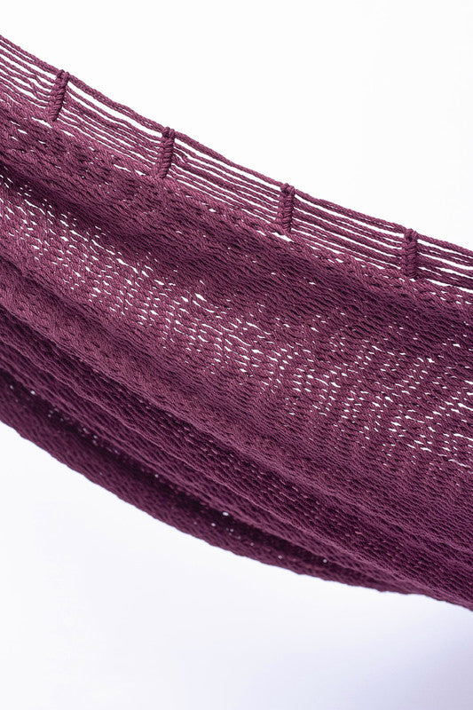 Outdoor undercover cotton  hammock King size Maroon