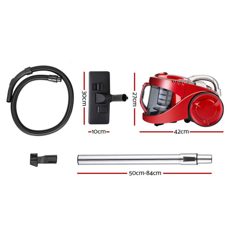 2200W Bagless Vacuum Cleaner Red