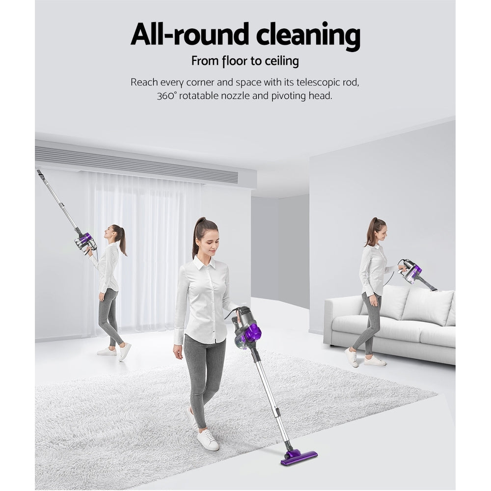 Handheld Vacuum Cleaner Bagless Corded 450W Purple