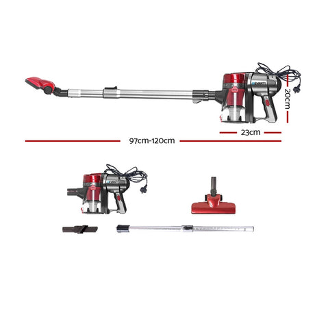 Handheld Vacuum Cleaner Bagless Corded 450W Red