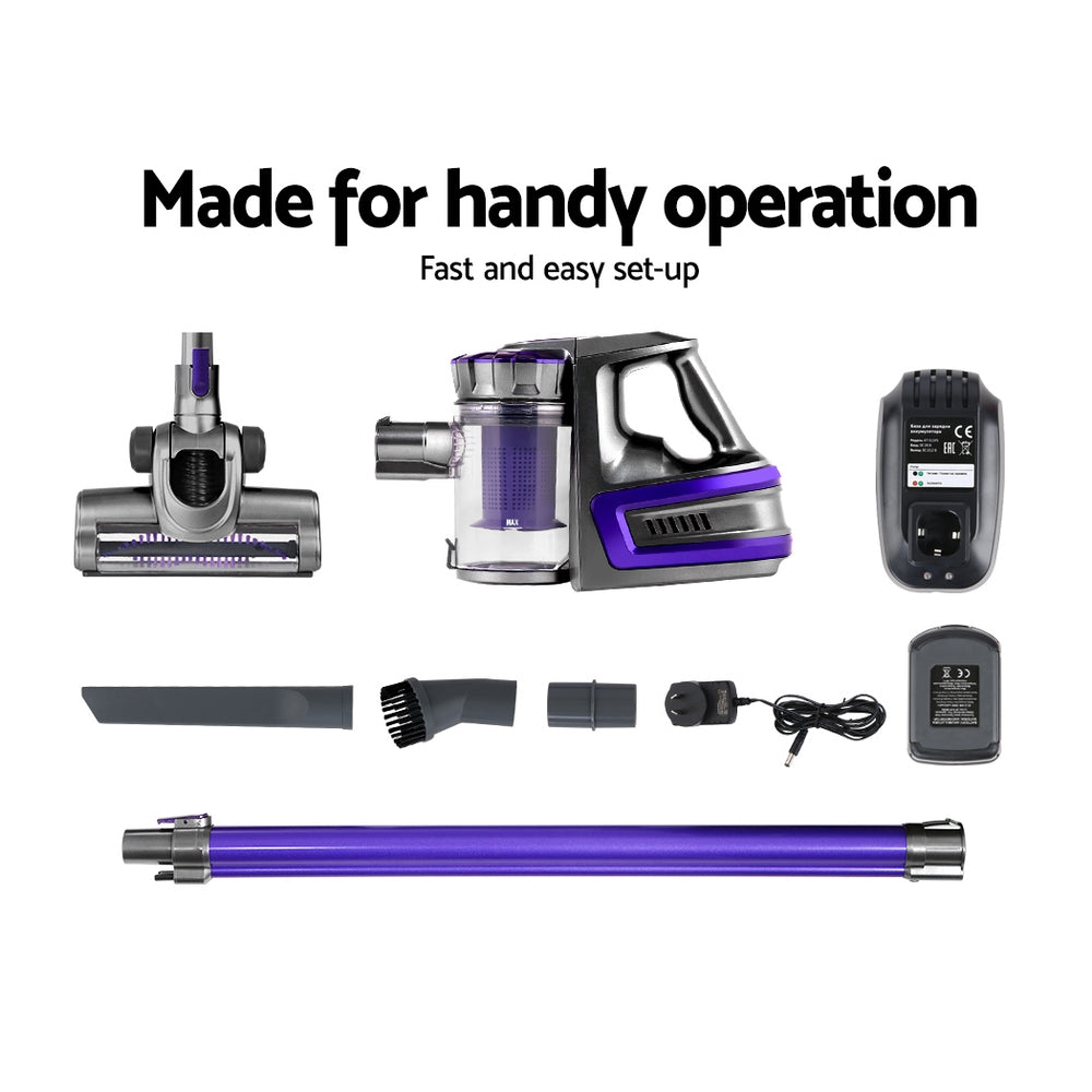 Handheld Vacuum Cleaner Cordless Bagless 150W Purple