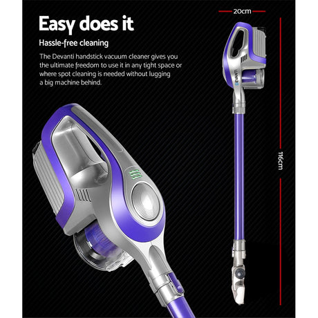 Handheld Vacuum Cleaner Bagless Cordless 150W Purple