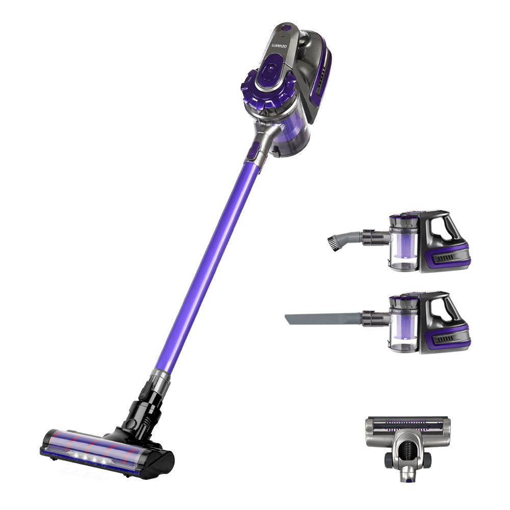 Handheld Vacuum Cleaner Cordless Roller Brush Head 150W Purple