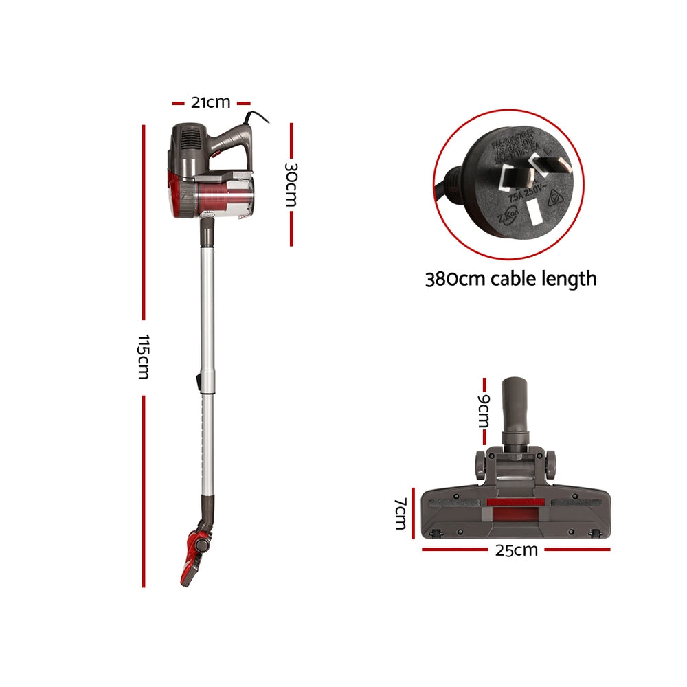 Handheld Vacuum Cleaner Bagless Corded 500W Red