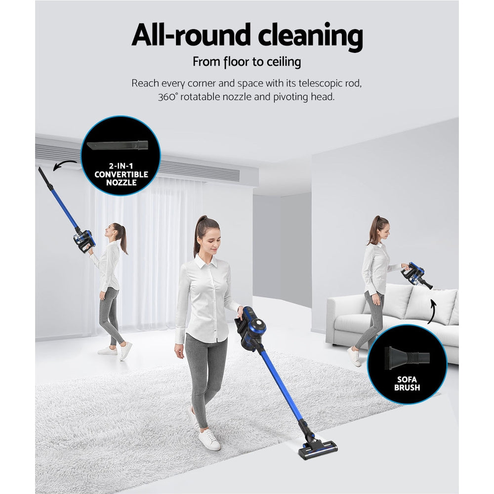 Handheld Vacuum Cleaner Brushless Cordless 250W Blue