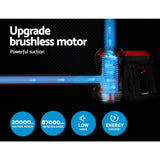 Handheld Vacuum Cleaner Brushless Cordless 250W Red