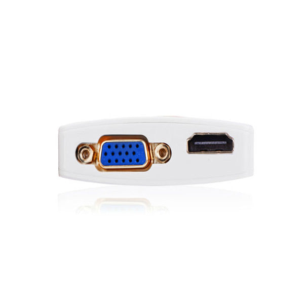 Mini Display Port to HDMI & VGA Dual Converter Premium ABS case (10427 )